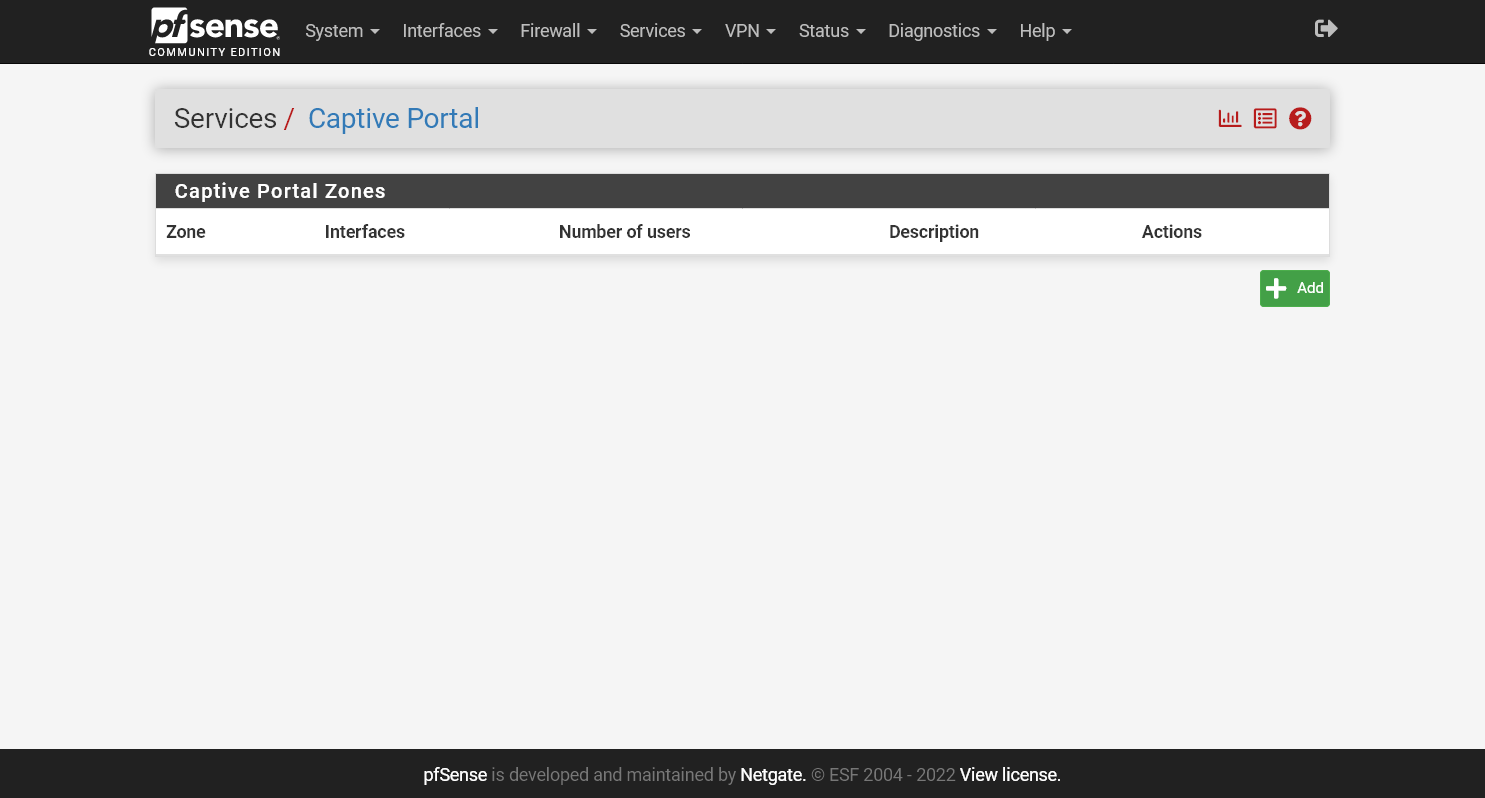 Captive Portal Zones