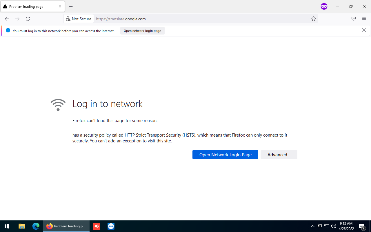 Cliente recebendo pedido de autenticação para poder navegar na internet