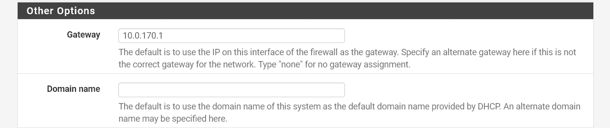 Reconfigurar o IP do Gateway no servidor DHCP