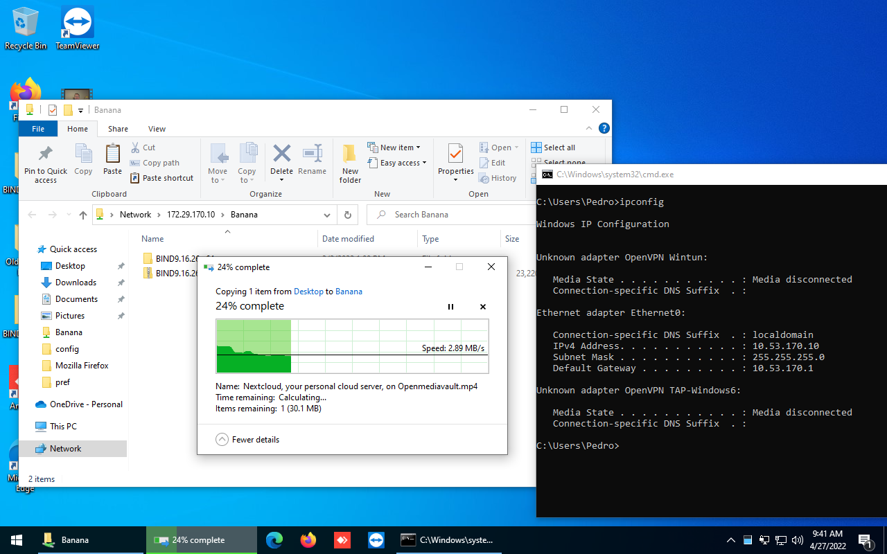Cliente com acesso à rede remota