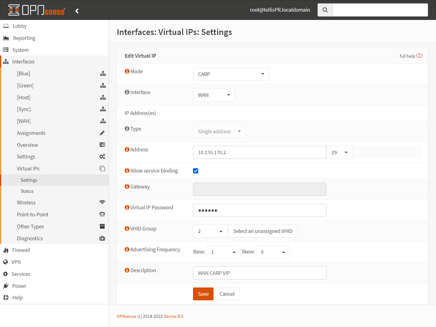 Virtual IP no OPNsense