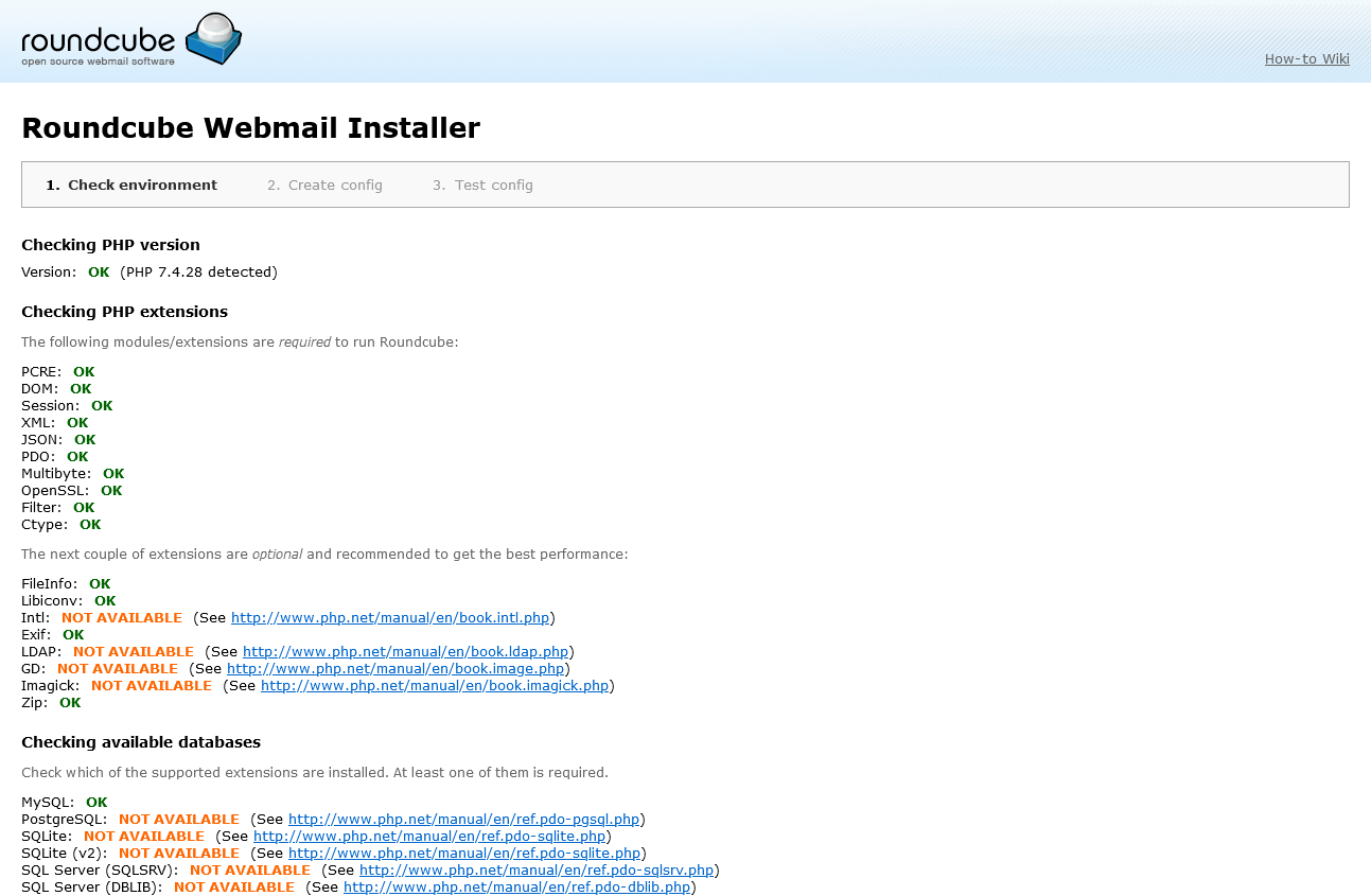 Roundcube Webmail Installer