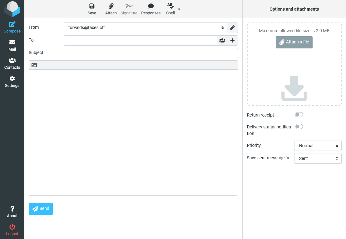 Caixa de correio do user torvalds@faxes.ctt