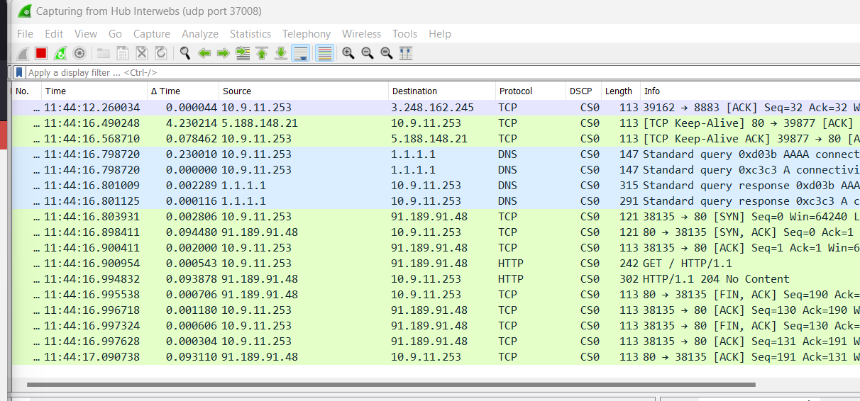 Remote Wireshark capture running